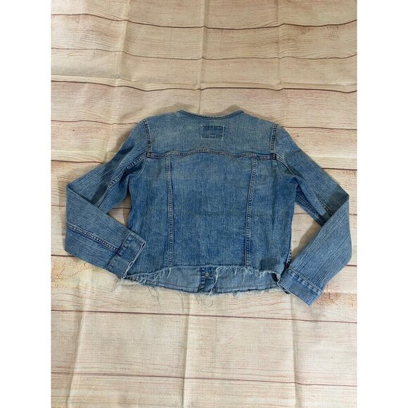 Banana Republic Women's Blue Denim Button Front Jacket - Medium - Picture 11 of 12